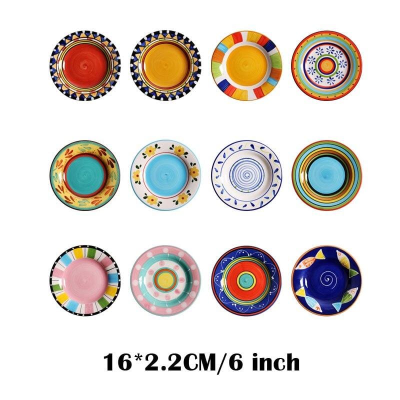 Hand Painted Ceramic Snack/Dessert Plates - 16 cm - Premium Dinnerware - Just €25.95! Shop now at San Rocco Italia