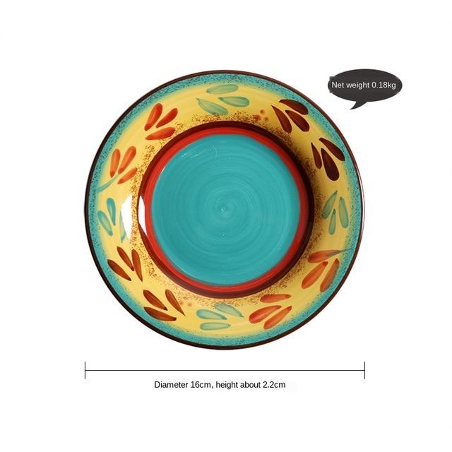 Hand Painted Ceramic Snack/Dessert Plates - 16 cm - Premium Dinnerware - Just €25.95! Shop now at San Rocco Italia