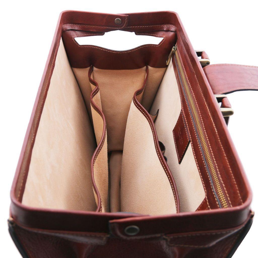 Sacs de médecin Canova - Sac de médecin/serviette en cuir à 3 compartiments | TL141826 San Rocco Italia