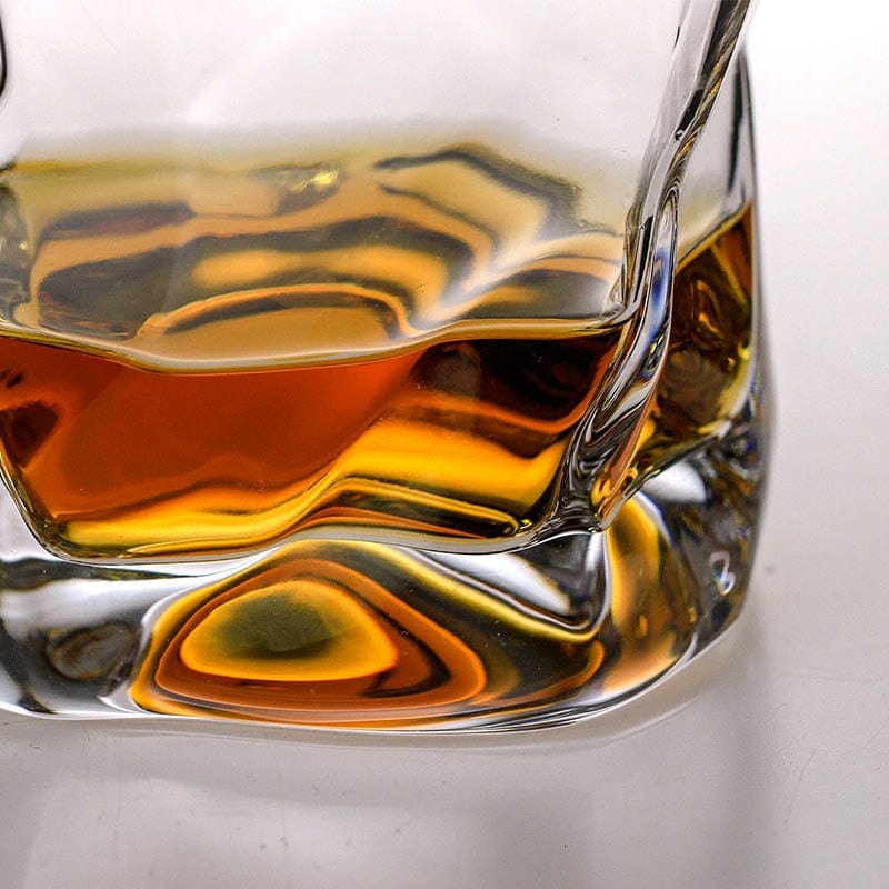 Japanese Style Edo Crystal Crumpled Paper Whisky Glass - drinkware - San Rocco Italia