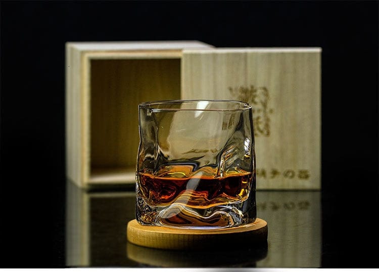 Japanese Style Edo Crystal Crumpled Paper Whisky Glass - drinkware - San Rocco Italia
