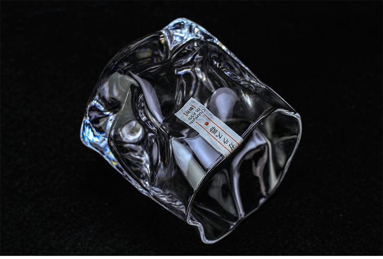 Japanese Style Edo Crystal Crumpled Paper Whisky Glass - drinkware - San Rocco Italia