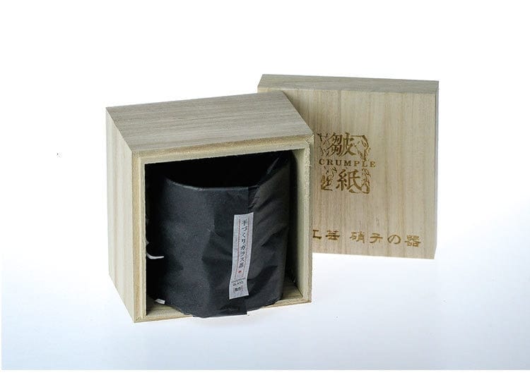 Japanese Style Edo Crystal Crumpled Paper Whisky Glass - drinkware - San Rocco Italia