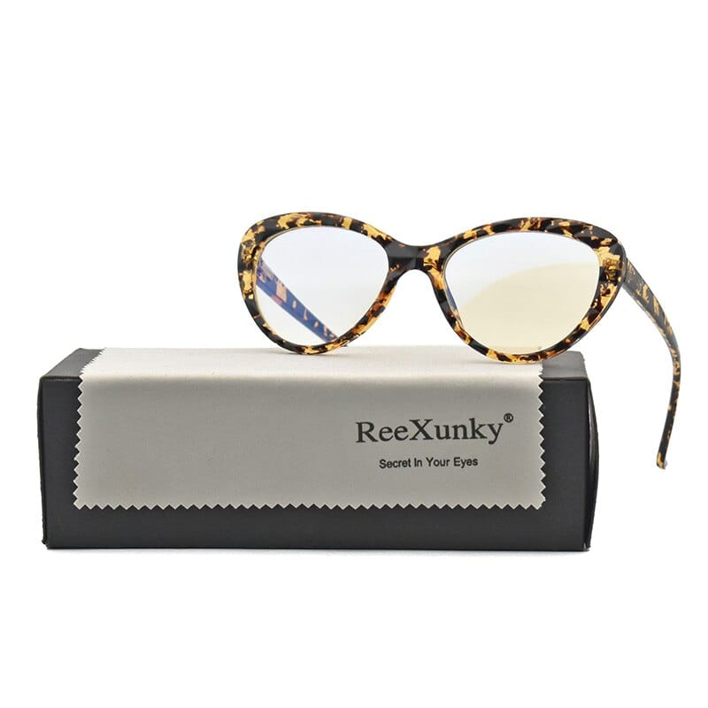 Cat Eye Blue Light Glasses With Case - San Rocco Italia