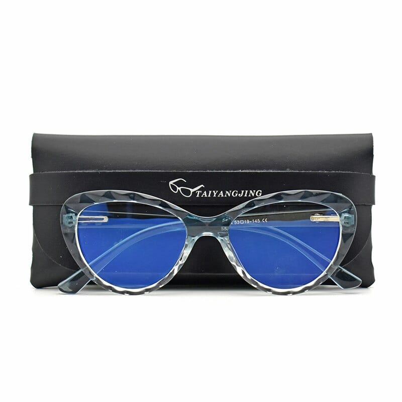 Cat Eye Blue Light Glasses With Case - San Rocco Italia