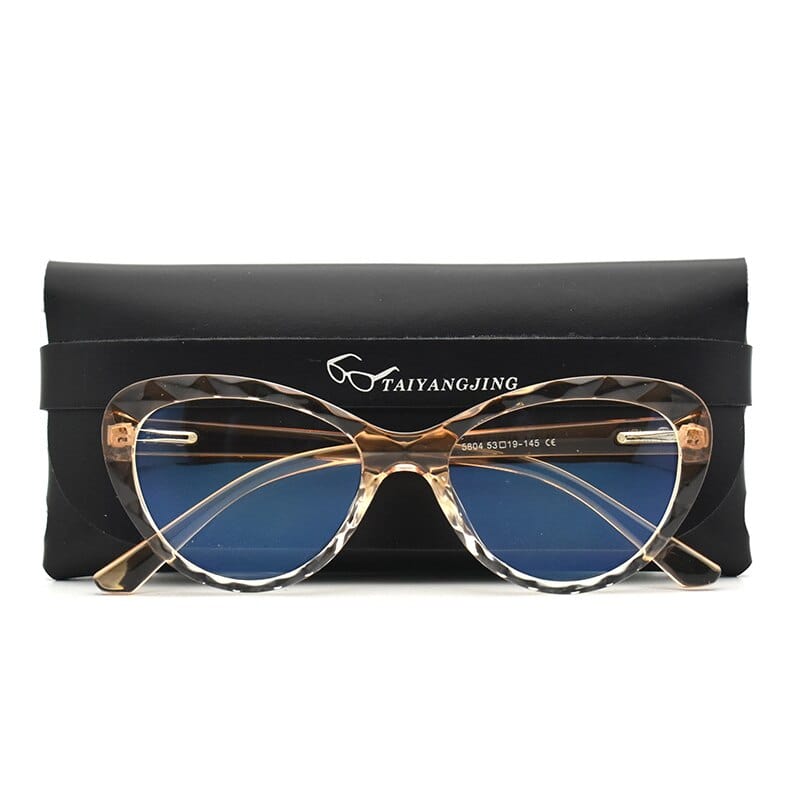 Cat Eye Blue Light Glasses With Case - San Rocco Italia