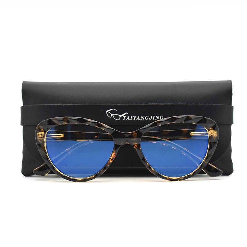 Cat Eye Blue Light Glasses With Case - San Rocco Italia