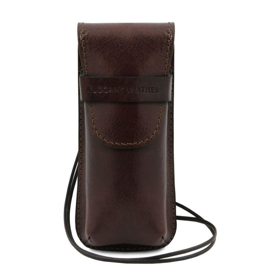 Free time leather accessories Dark Brown Exclusive leather eyeglasses/Smartphone/Watch holder | TL141282 San Rocco Italia