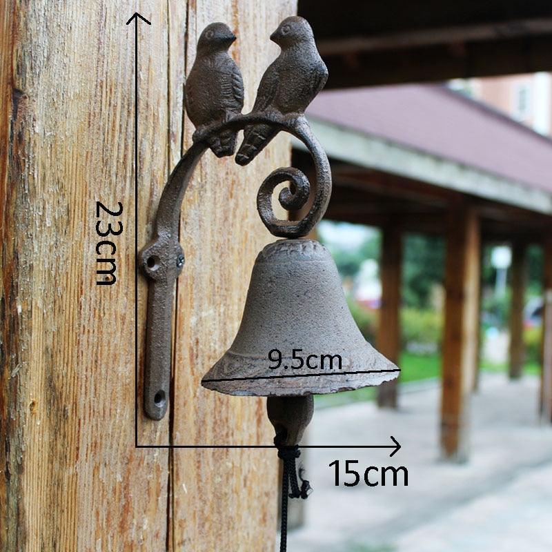 Love Birds Cast Iron Bell - Premium Garden - Just €99.95! Shop now at San Rocco Italia