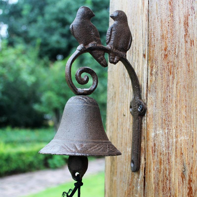 Love Birds Cast Iron Bell - Premium Garden - Just €99.95! Shop now at San Rocco Italia