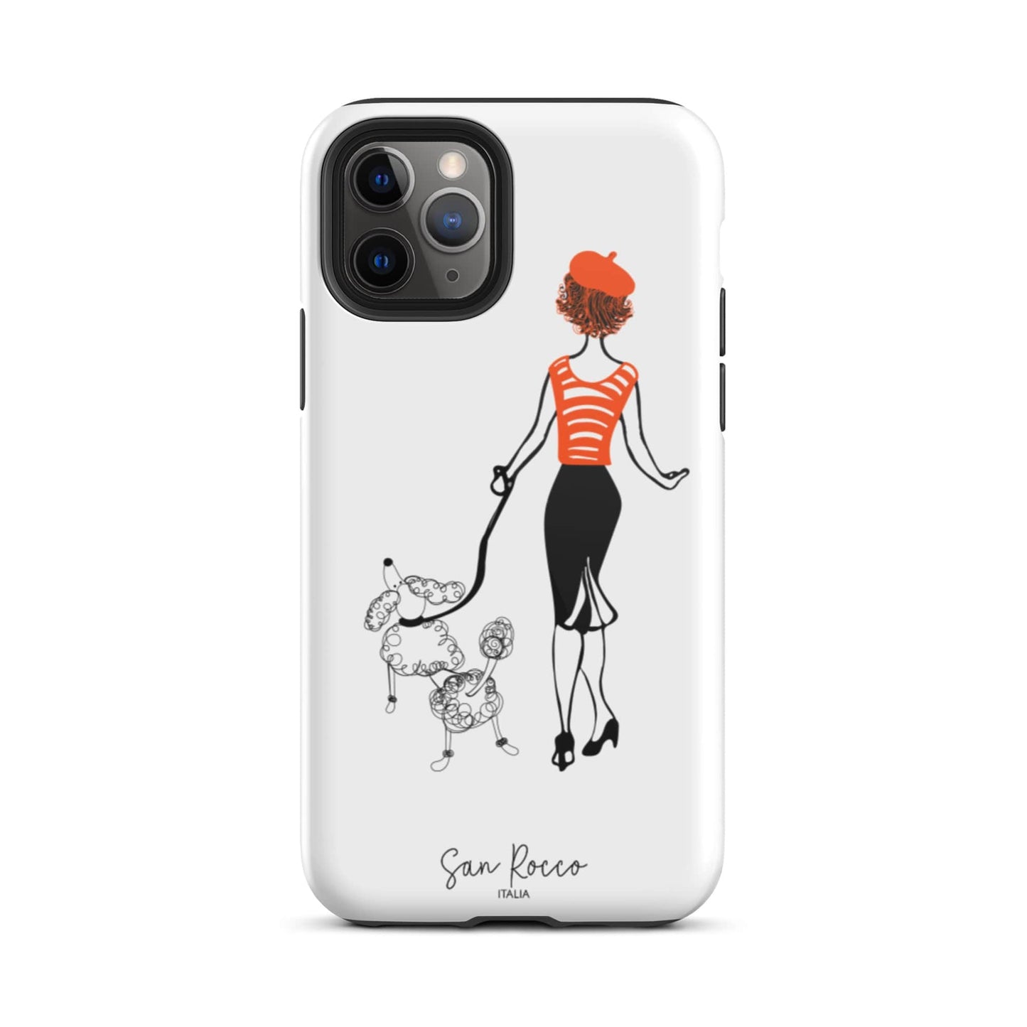 Mobile Phone Cases Glossy / iPhone 11 Pro Girl with French Poodle Tough iPhone Case San Rocco Italia