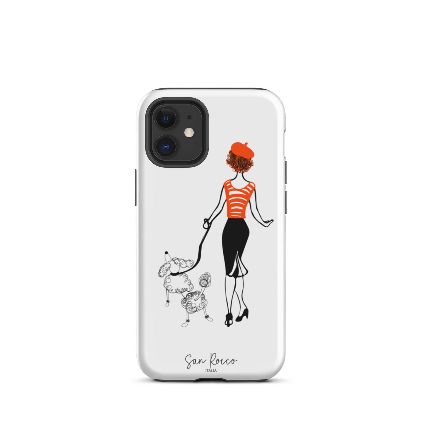 Mobile Phone Cases Matte / iPhone 12 mini Girl with French Poodle Tough iPhone Case San Rocco Italia
