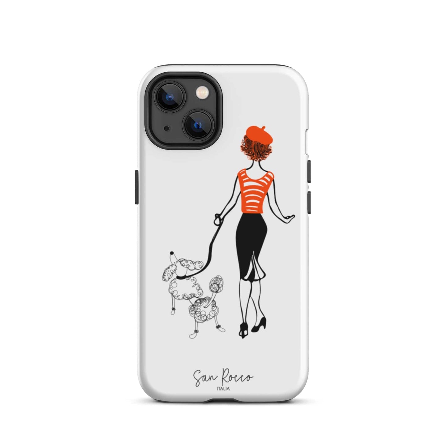 Mobile Phone Cases Matte / iPhone 13 Girl with French Poodle Tough iPhone Case San Rocco Italia