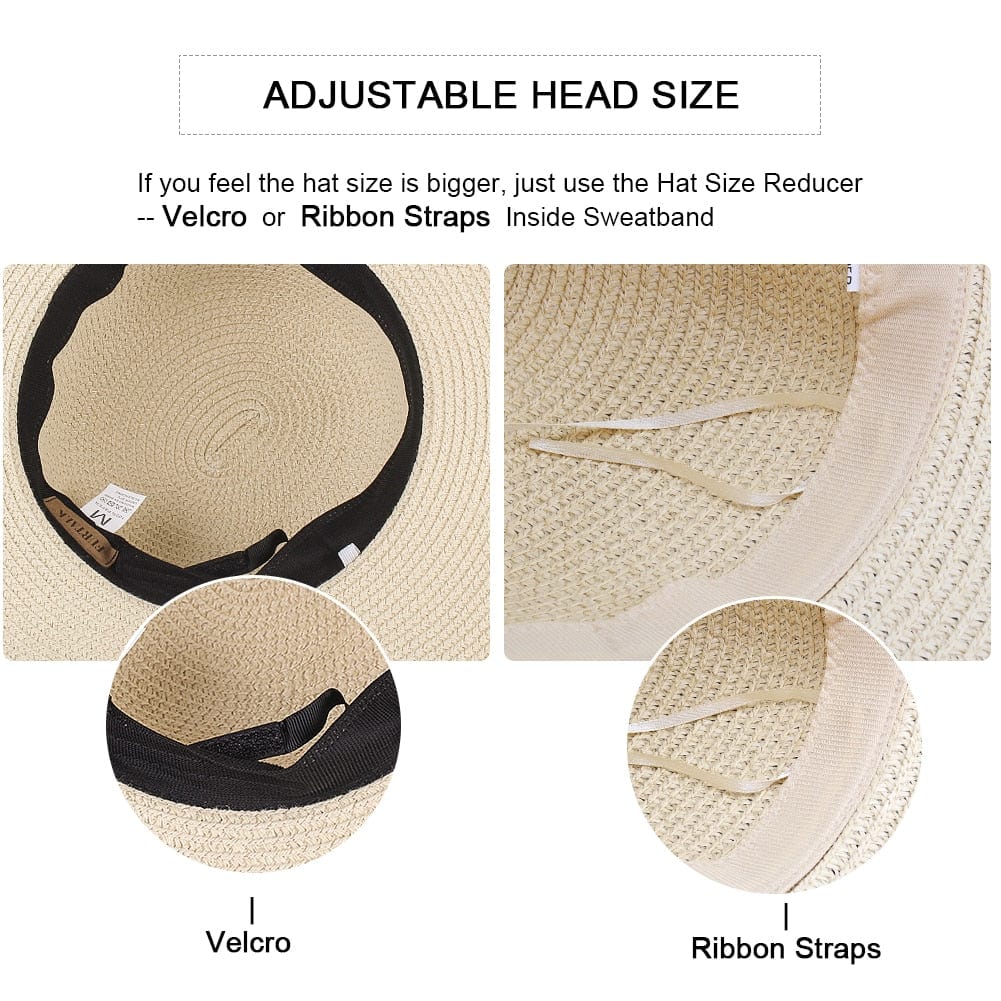 Wide-Brim Foldable Straw Sun Hat - Premium Hat - Just €39.95! Shop now at San Rocco Italia