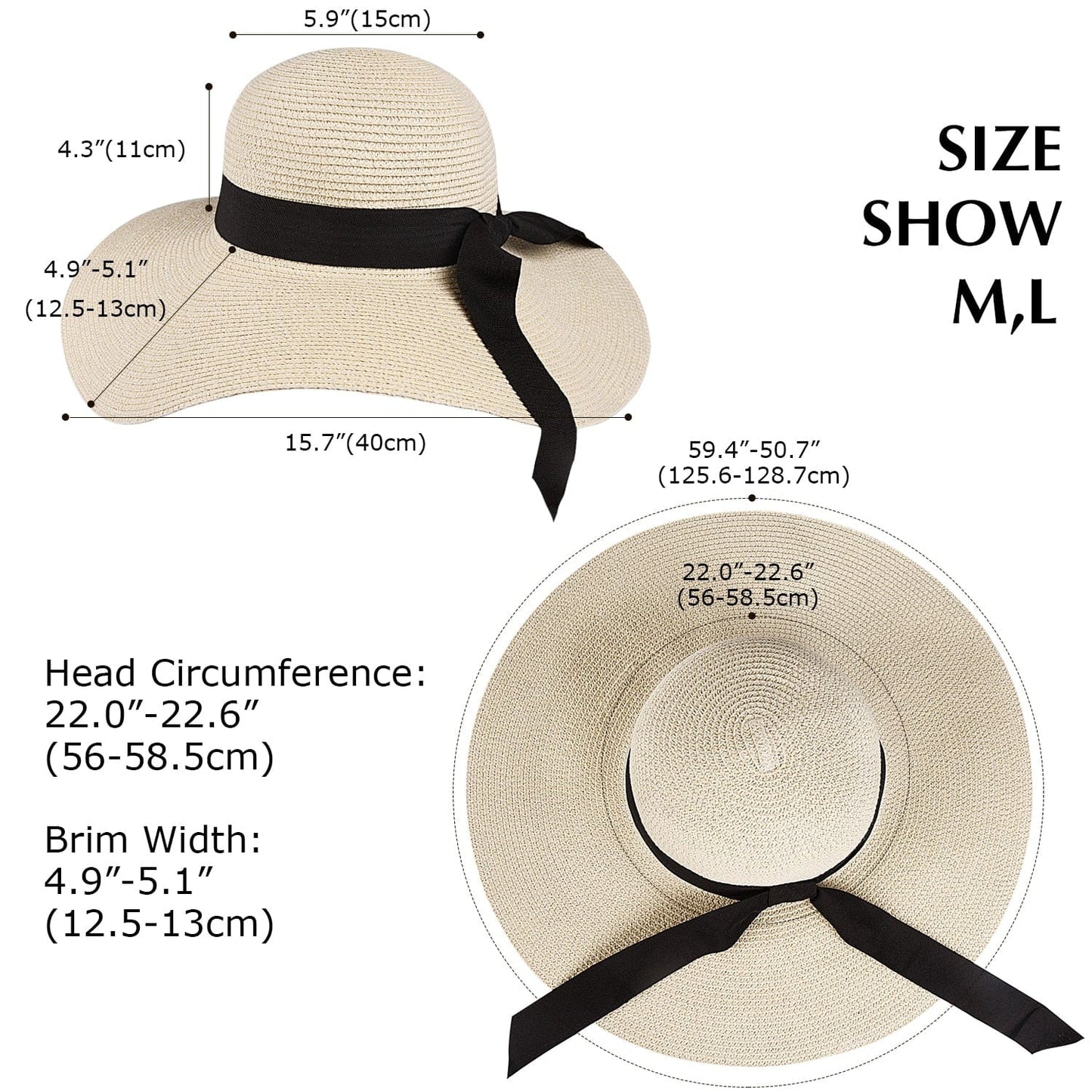 Wide-Brim Foldable Straw Sun Hat - Premium Hat - Just €39.95! Shop now at San Rocco Italia