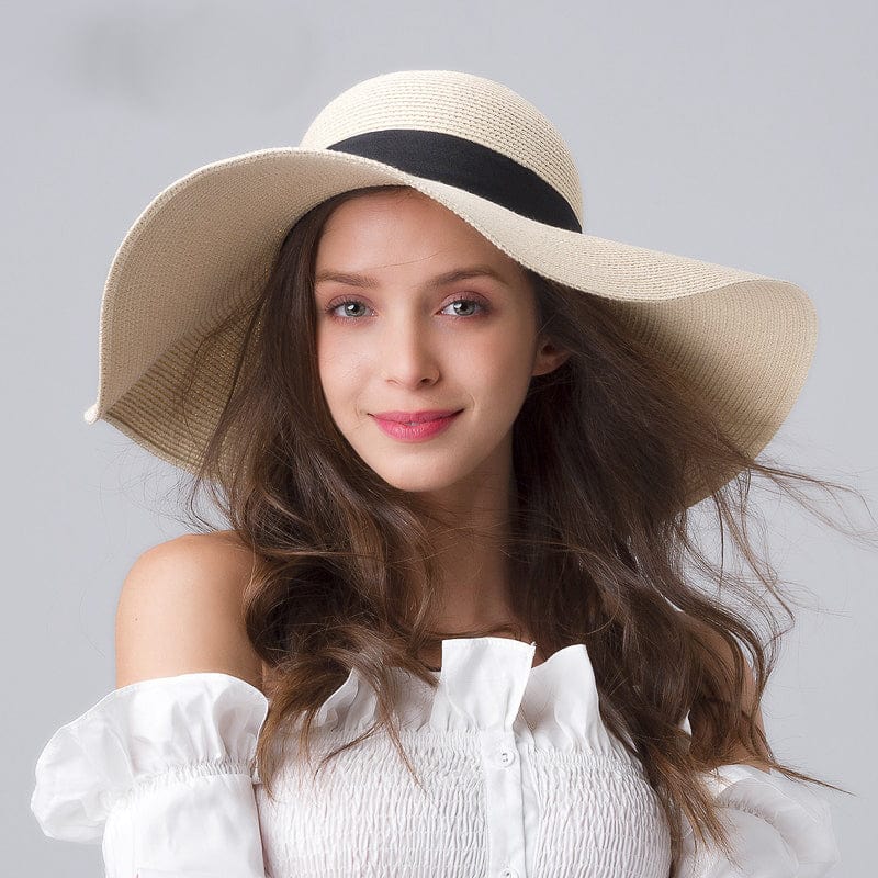 Wide-Brim Foldable Straw Sun Hat - Premium Hat - Just €39.95! Shop now at San Rocco Italia