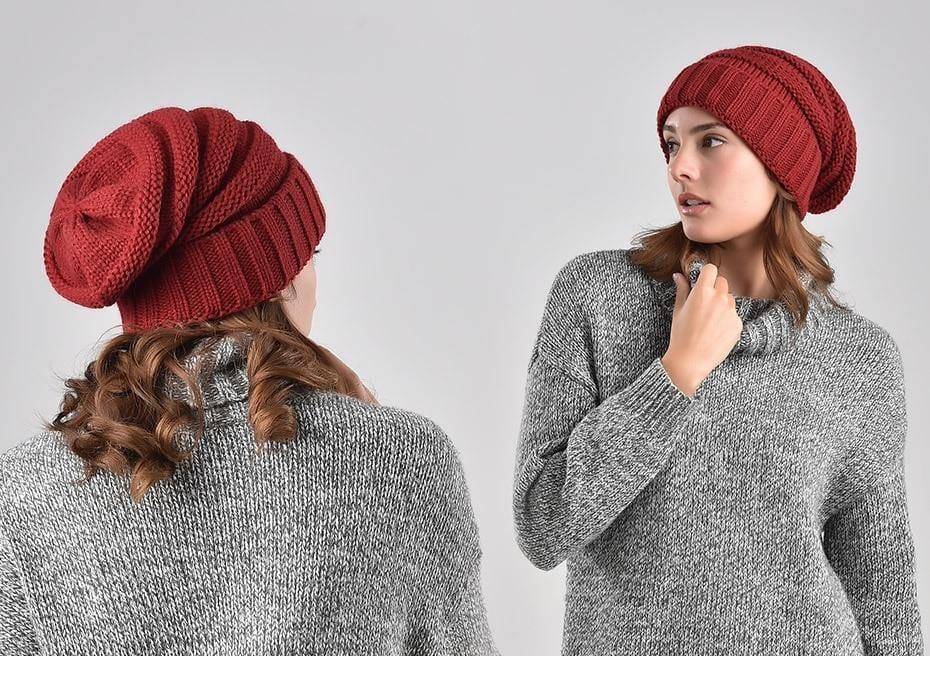 Winter Knitted Slouchy Beanie Hat - Premium Hat - Just €23.95! Shop now at San Rocco Italia