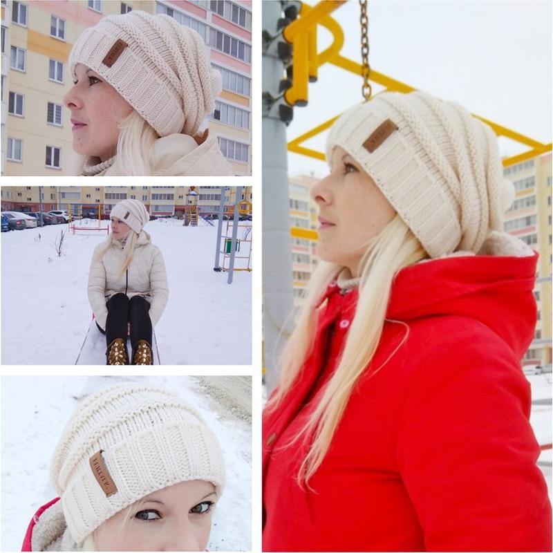 Winter Knitted Slouchy Beanie Hat - Premium Hat - Just €23.95! Shop now at San Rocco Italia