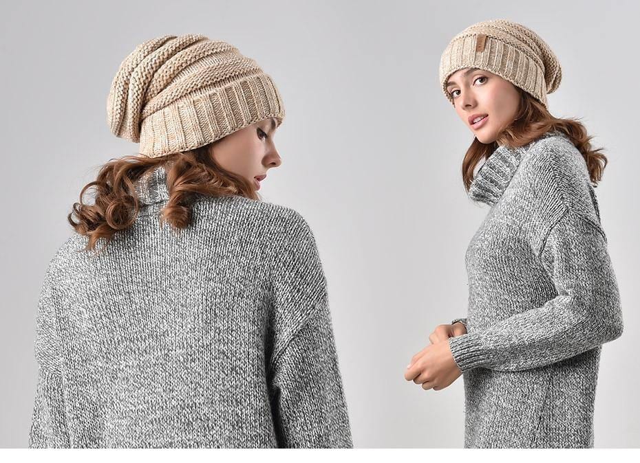 Winter Knitted Slouchy Beanie Hat - Premium Hat - Just €23.95! Shop now at San Rocco Italia