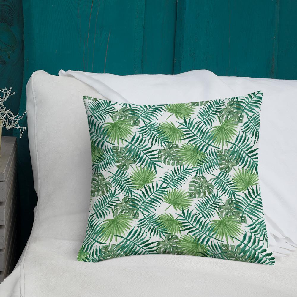Home - Pillows & Throws 18×18 inches Tropical Leaves Premium Throw Pillow San Rocco Italia