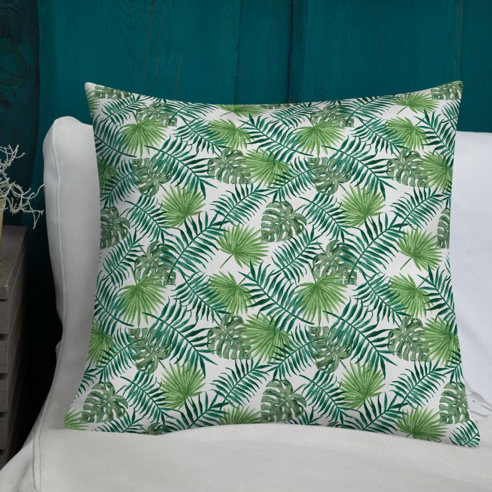 Home - Pillows & Throws 22×22 inches Tropical Leaves Premium Throw Pillow San Rocco Italia