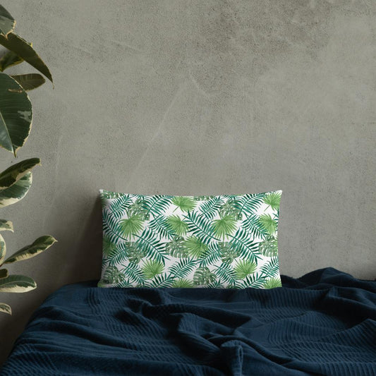 Home - Pillows & Throws 20×12 inches Tropical Leaves Premium Throw Pillow San Rocco Italia