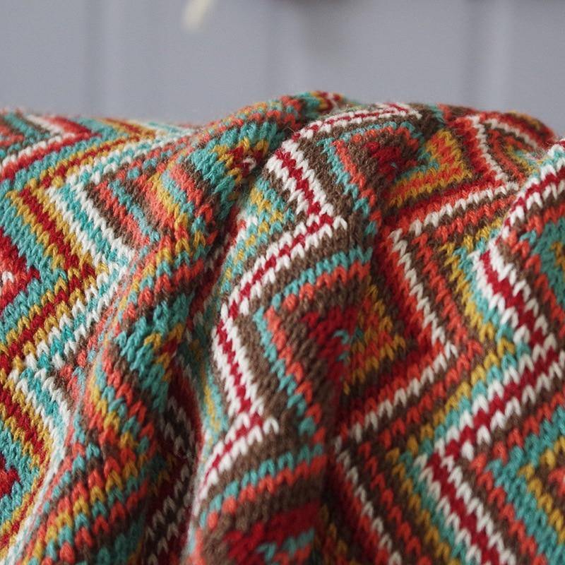 Soft Zig Zag Throw Blanket with Tassels - Premium Home - Just €49.95! Shop now at San Rocco Italia
