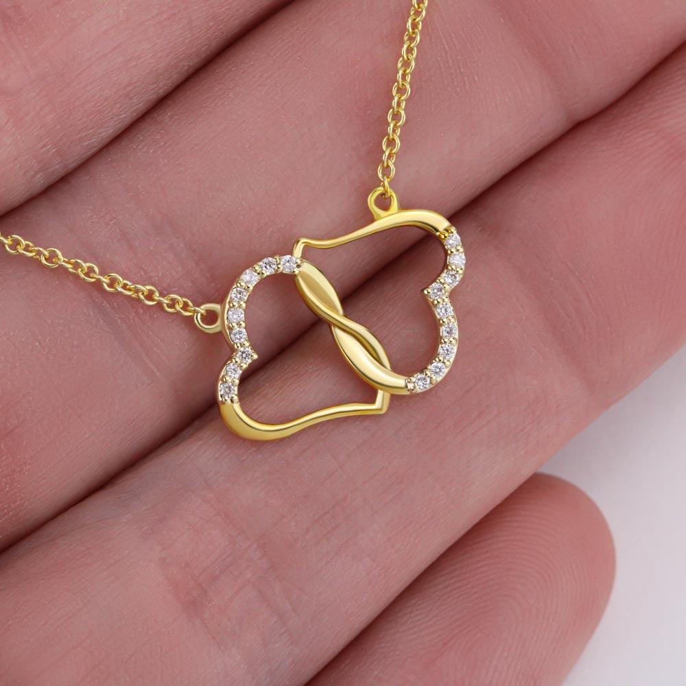 Everlasting Love Necklace Solid 10k Gold Pendant with Real