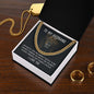Cuban Link Chain Necklace for Men | Stainless Steel or 14K Gold finish with "To my Husband" Lion message card - Jewelry - San Rocco Italia