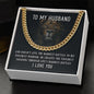 Cuban Link Chain Necklace for Men | Stainless Steel or 14K Gold finish with "To my Husband" Lion message card - Jewelry - San Rocco Italia
