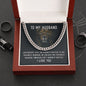Cuban Link Chain Necklace for Men | Stainless Steel or 14K Gold finish with "To my Husband" Lion message card - Jewelry - San Rocco Italia