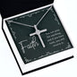CZ Cross Necklace with Customizable Message Card | 14K White Gold Finish - Jewelry - San Rocco Italia
