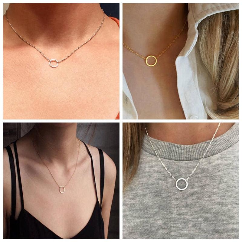 Dainty karma floating circle necklace - Premium Jewelry - Just €15.95! Shop now at San Rocco Italia