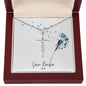 Faith Cross Necklace | 14K White Gold Finish - Jewelry - San Rocco Italia