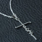 Faith Cross Necklace | 14K White Gold Finish - Jewelry - San Rocco Italia