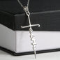 Faith Cross Necklace | 14K White Gold Finish - Jewelry - San Rocco Italia
