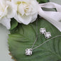Love Knot Necklace and Earring Set | 14k white gold finish - Premium Jewelry - Just €79.95! Shop now at San Rocco Italia