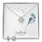 Love Knot Necklace and Earring Set | 14k white gold finish - Premium Jewelry - Just €79.95! Shop now at San Rocco Italia