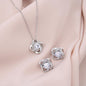 Love Knot Necklace and Earring Set | 14k white gold finish - Premium Jewelry - Just €79.95! Shop now at San Rocco Italia