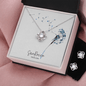 Love Knot Necklace and Earring Set | 14k white gold finish - Premium Jewelry - Just €79.95! Shop now at San Rocco Italia