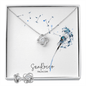 Love Knot Necklace and Earring Set | 14k white gold finish - Premium Jewelry - Just €79.95! Shop now at San Rocco Italia