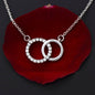 Perfect Pair Necklace - 14K White Gold Finish - Jewelry - San Rocco Italia