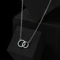 Perfect Pair Necklace - 14K White Gold Finish - Jewelry - San Rocco Italia