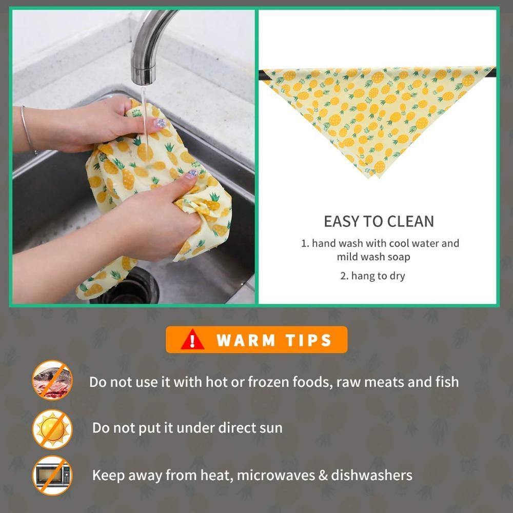 Sustainable, Reusable Beeswax Food Wraps - Cling Film Alternative - Pack of 3 - Premium Kitchen - Just €13.95! Shop now at San Rocco Italia