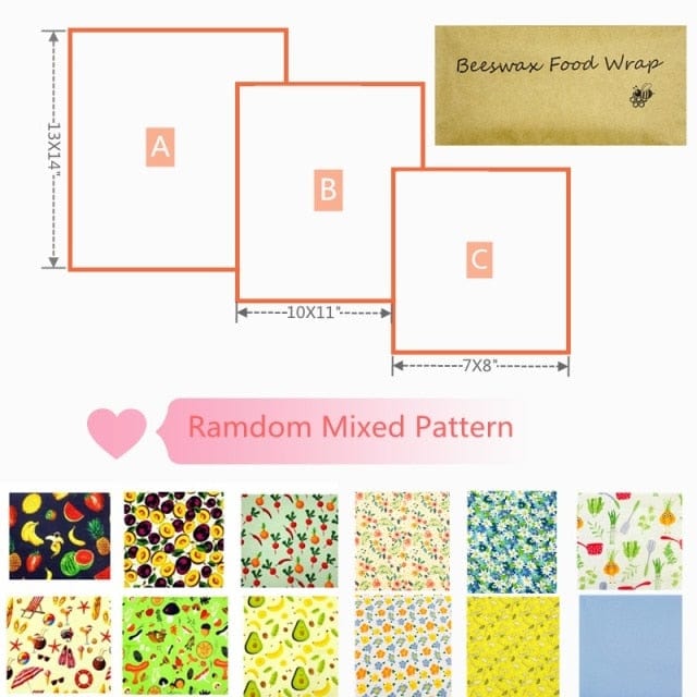 Sustainable, Reusable Beeswax Food Wraps - Cling Film Alternative - Pack of 3 - Premium Kitchen - Just €13.95! Shop now at San Rocco Italia