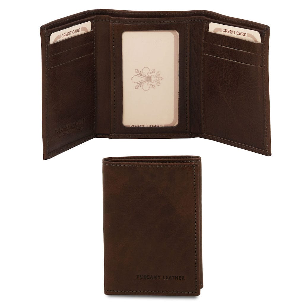 Leather accessories for women Dark Brown Exclusive 3 fold leather wallet | TL140801 San Rocco Italia