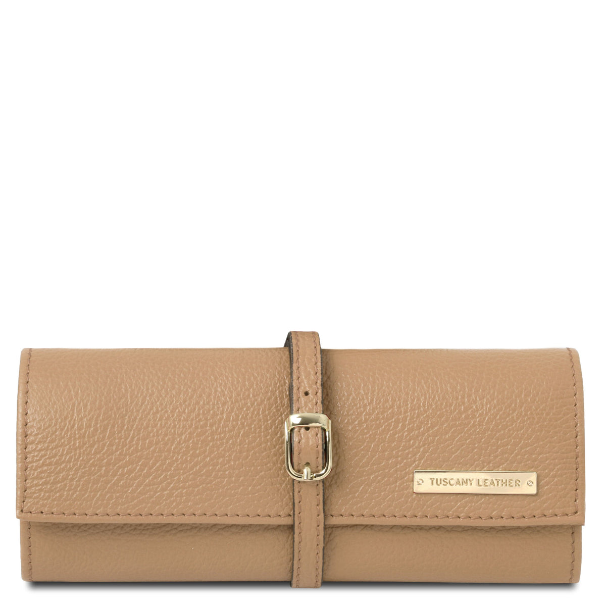 Leather accessories for women Champagne Soft leather jewellery case | TL142193 San Rocco Italia