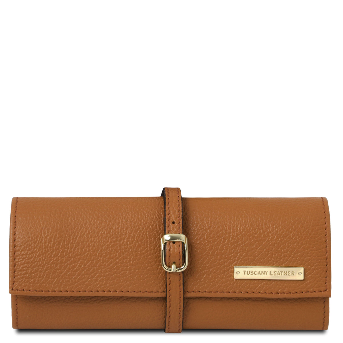 Leather accessories for women Cognac Soft leather jewellery case | TL142193 San Rocco Italia