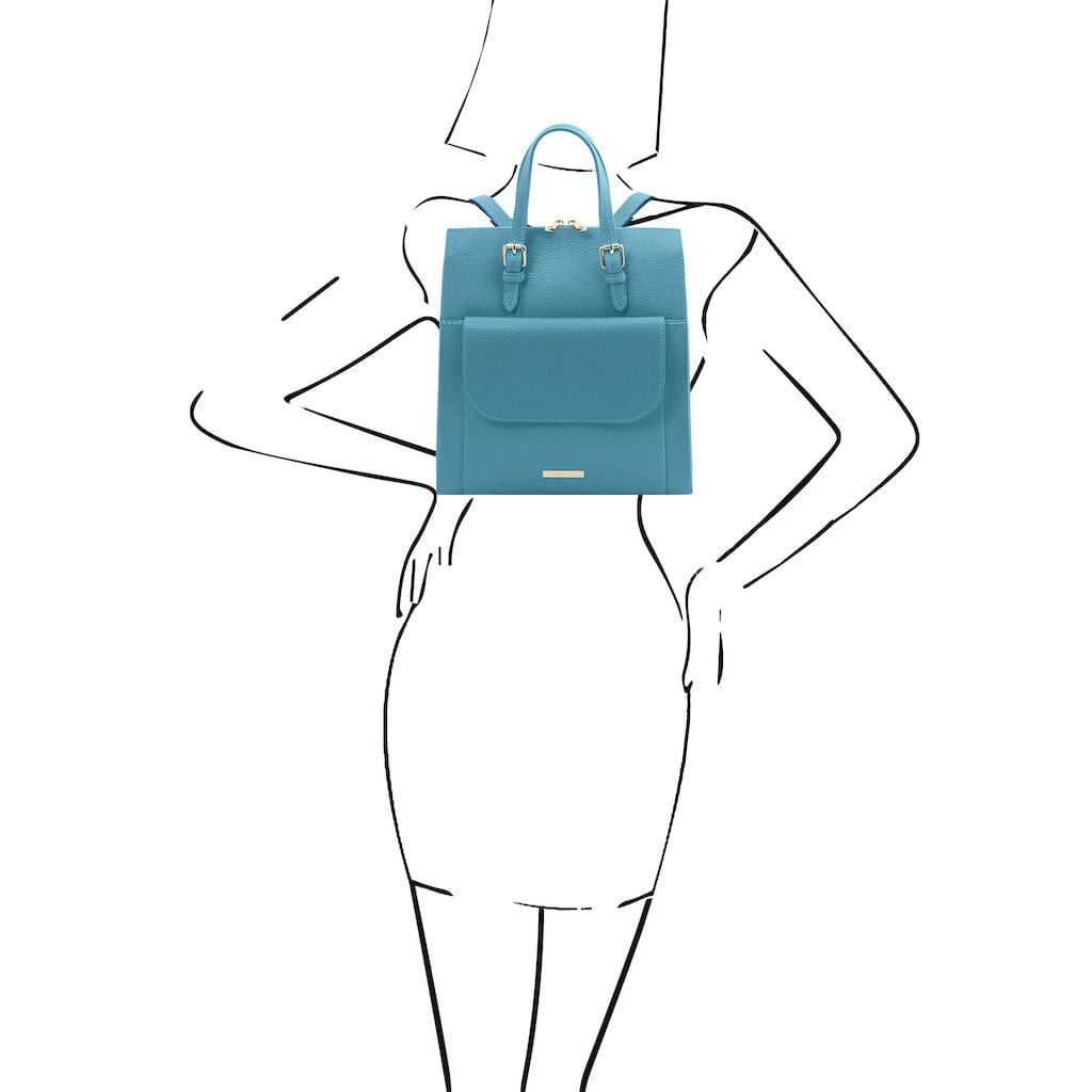 TL Bag - Damenrucksack aus italienischem Leder, wandelbar zur 2-in-1-Rucksack-/Schultertasche | TL142211 - Premium-Lederrucksäcke für Damen - Jetzt bei San Rocco Italia entdecken