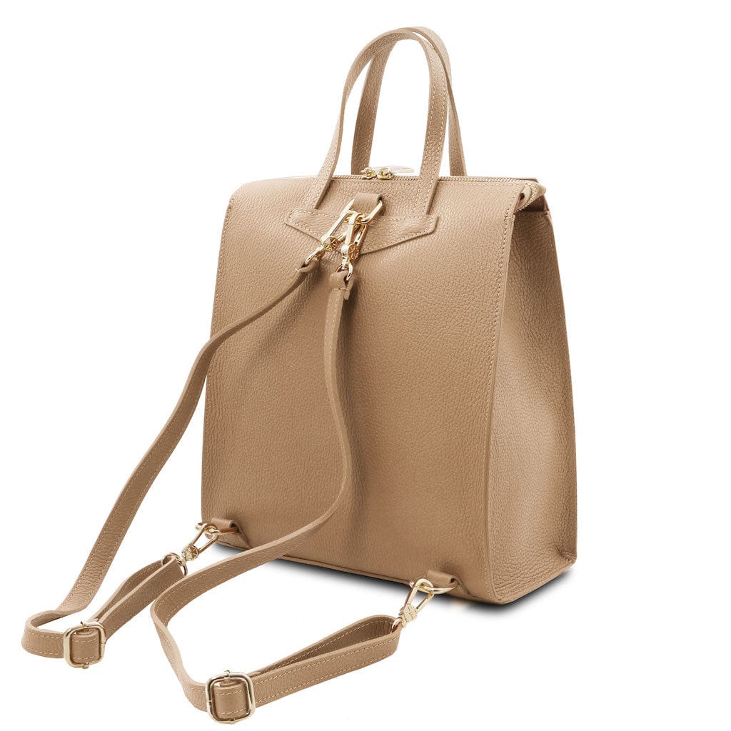 TL Bag - Damenrucksack aus italienischem Leder, wandelbar zur 2-in-1-Rucksack-/Schultertasche | TL142211 - Premium-Lederrucksäcke für Damen - Jetzt bei San Rocco Italia entdecken